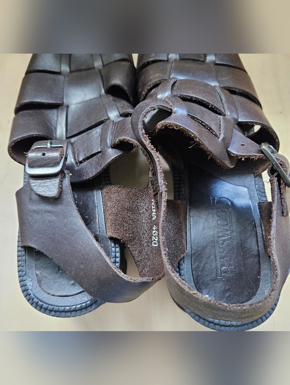 vintage fisherman grunge y2k 90s boho open toe chunky platform sandals shoes - Picture 5 of 8